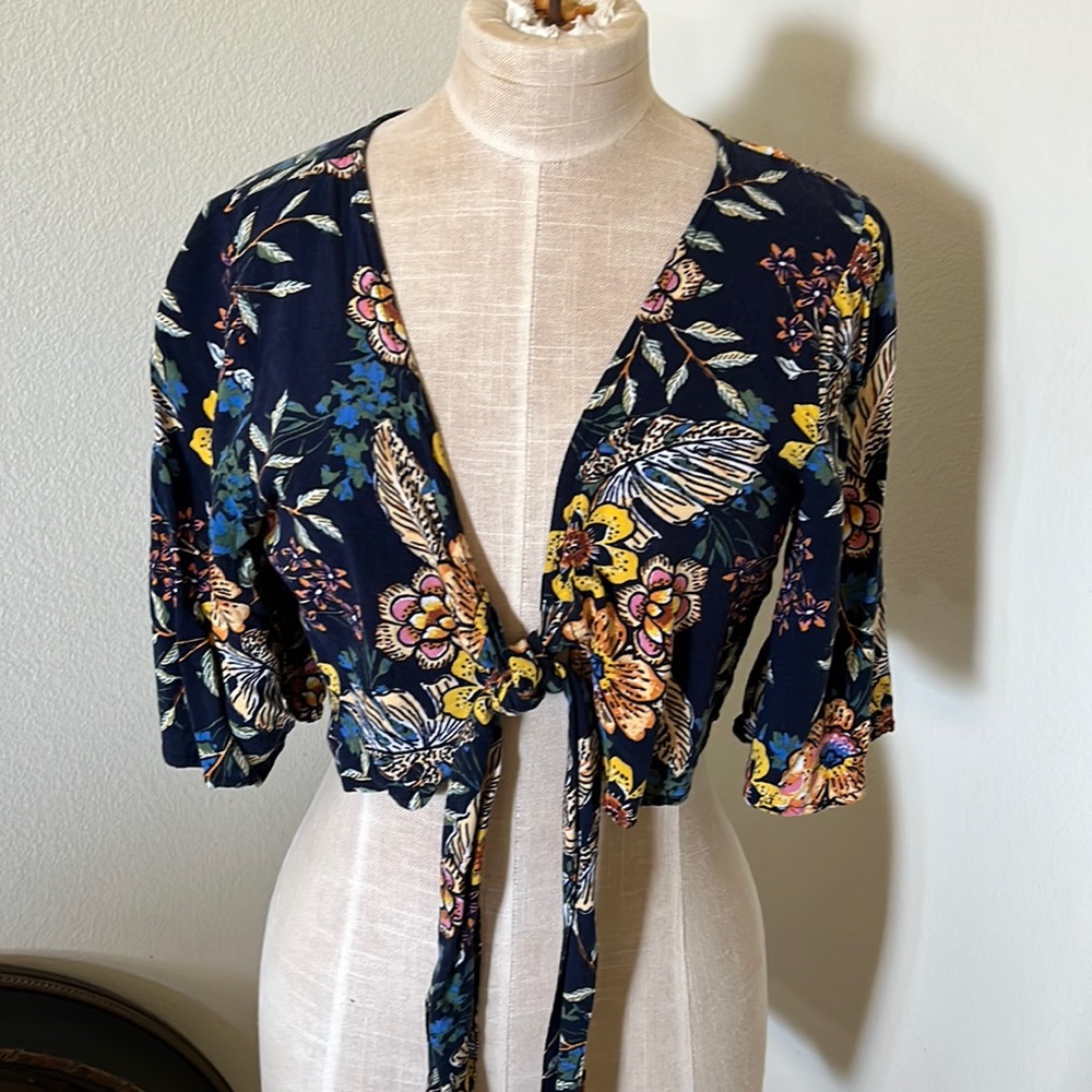 Floral tie top